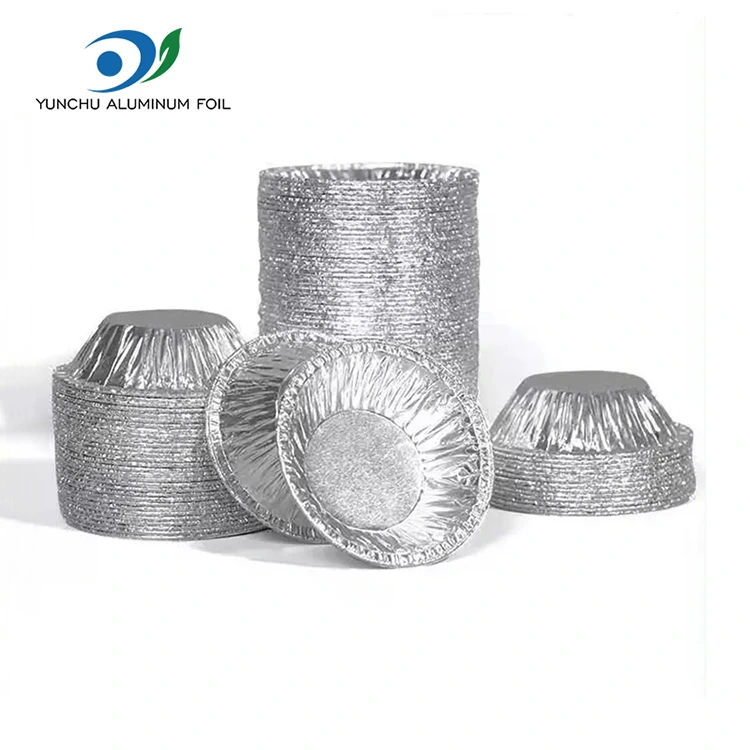 Bandeja redonda de plateado de aluminio de aluminio contenedor de alimentos Bandeja redonda de plateado de aluminio de aluminio contenedor de alimentos