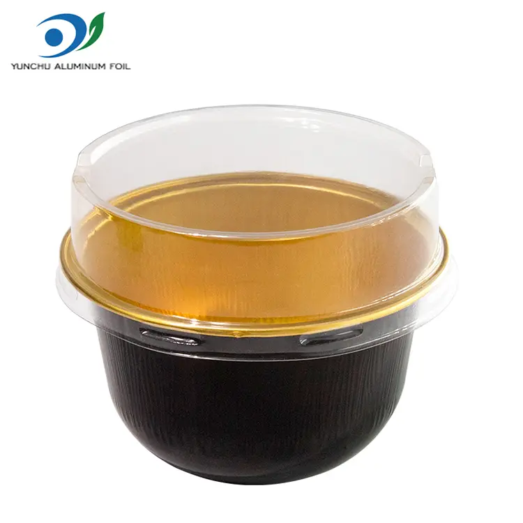 ¿Qué son los recipientes redondos de papel de aluminio con paredes lisas para hornear?