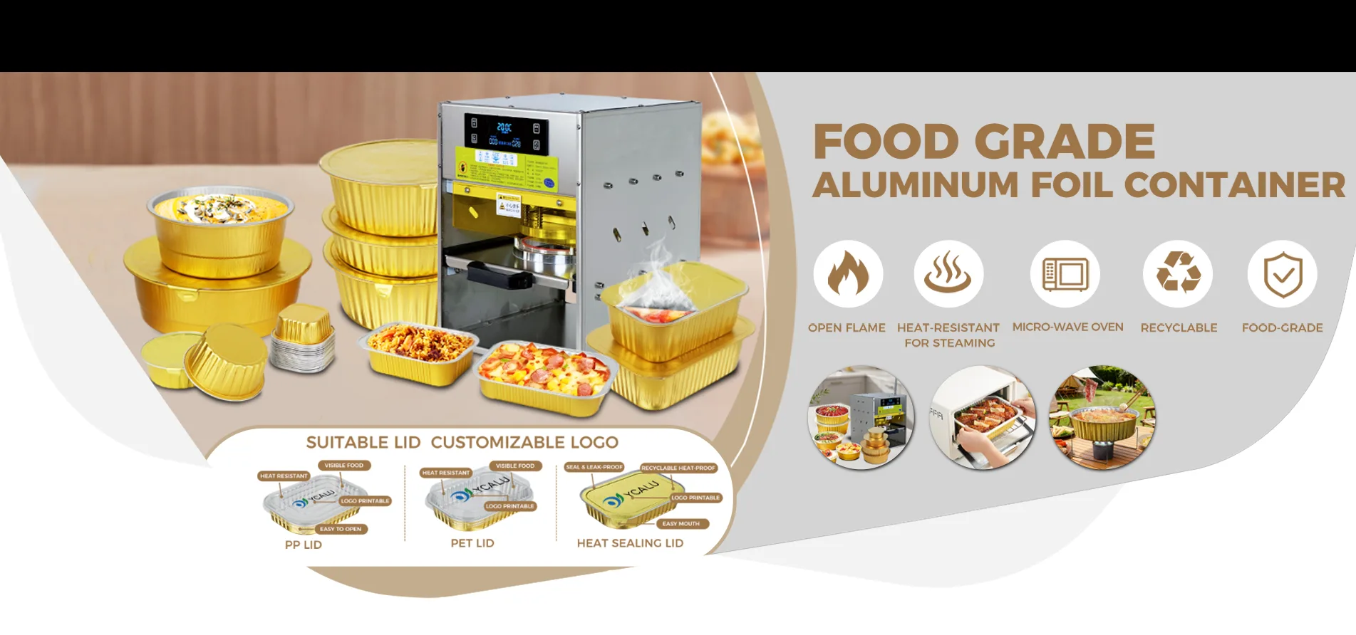 Fabricante de contenedores de papel de aluminio Smoothwall