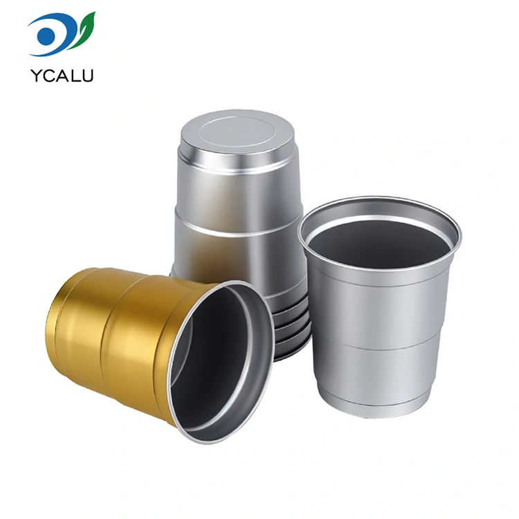 Taza de bebida de aluminio para bebidas frías de aluminio desechable de 9 oz