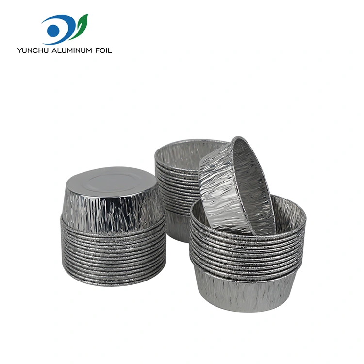 Take Cup para hornear contenedor de alimentos de aluminio plateado