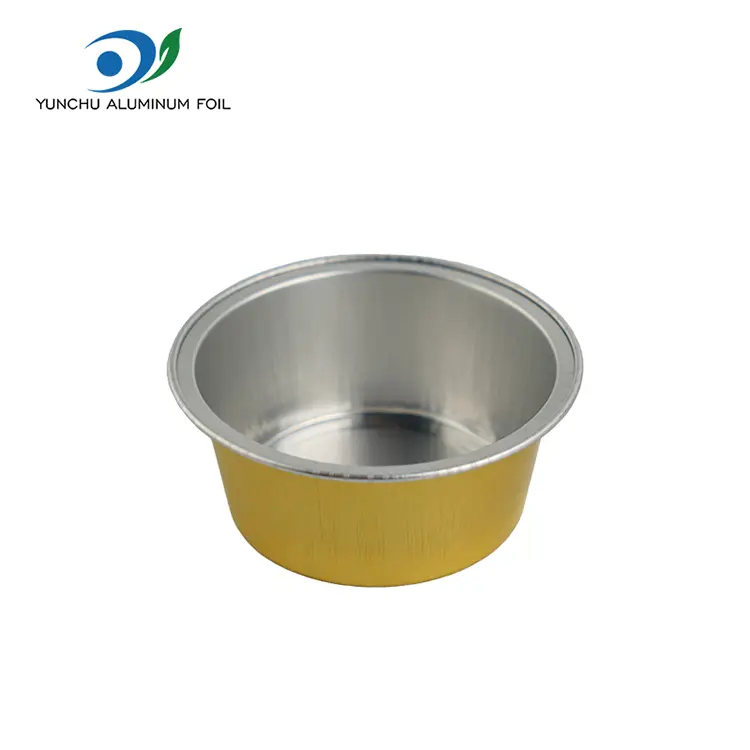 Color Rondas horneadas recipientes de aluminio de mazos lisos