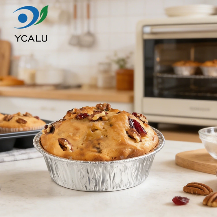 Envases de comida disponibles del papel de aluminio de la plata de la freidora del aire para hornear