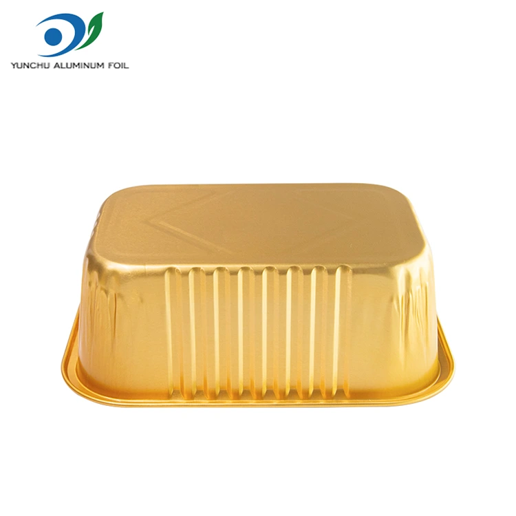 Contenedores de aluminio rectangulares de catering desechables para hornear
