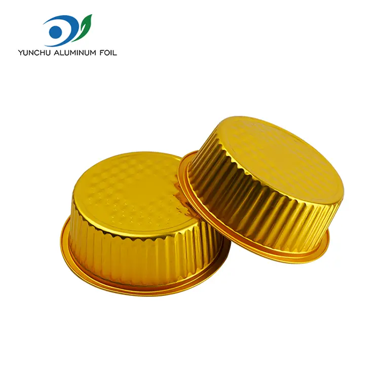 Bandejas de hornear desechables recipientes de aluminio redondos