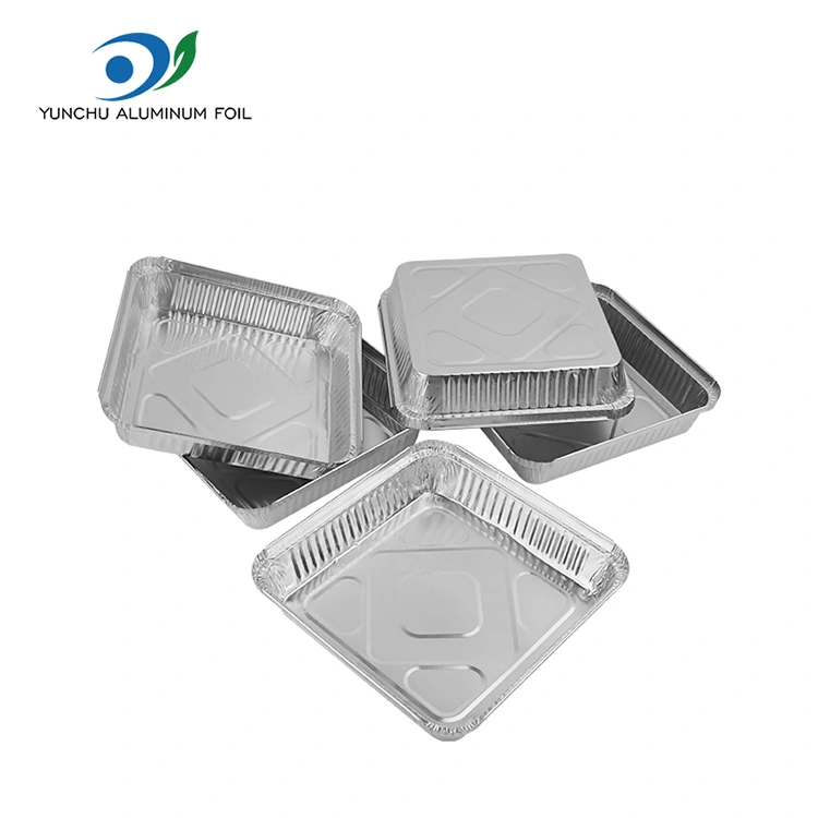 Brochetas desechables brochetas de aluminio plateado recipientes de aluminio