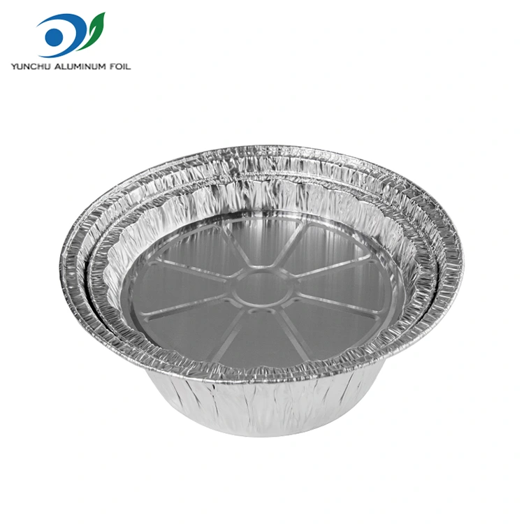 Contenedores de aluminio de aluminio plateado desechable para llevar