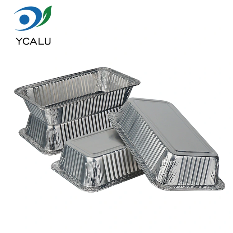 Envases de comida de plata disponibles del papel de aluminio de la freidora del aire de la parrilla del horno