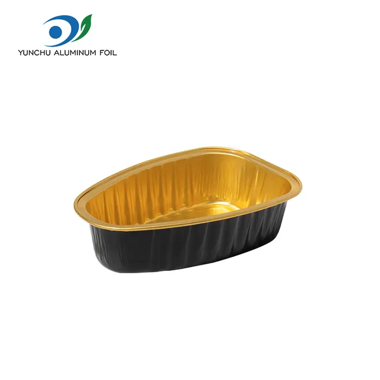 Contenedores desechables de aluminio de aluminio de color liso de forma especial de forma especial