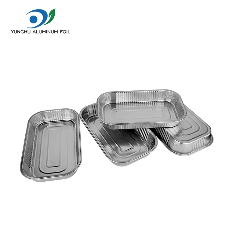 Cajas de almuerzo para llevar desechables recipientes de aluminio de aluminio
