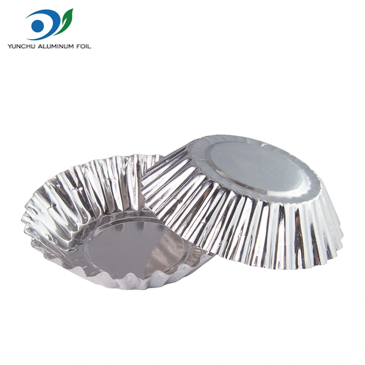 Tarta de huevo Toast horneado plateado de aluminio de aluminio recipiente de alimentos