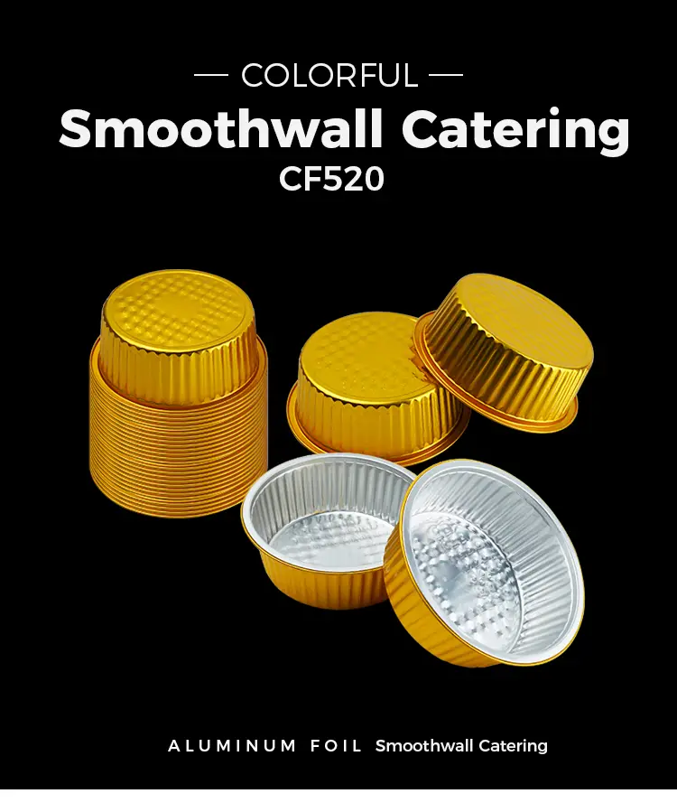 Disposable golden fast food Round Aluminum Foil Containers