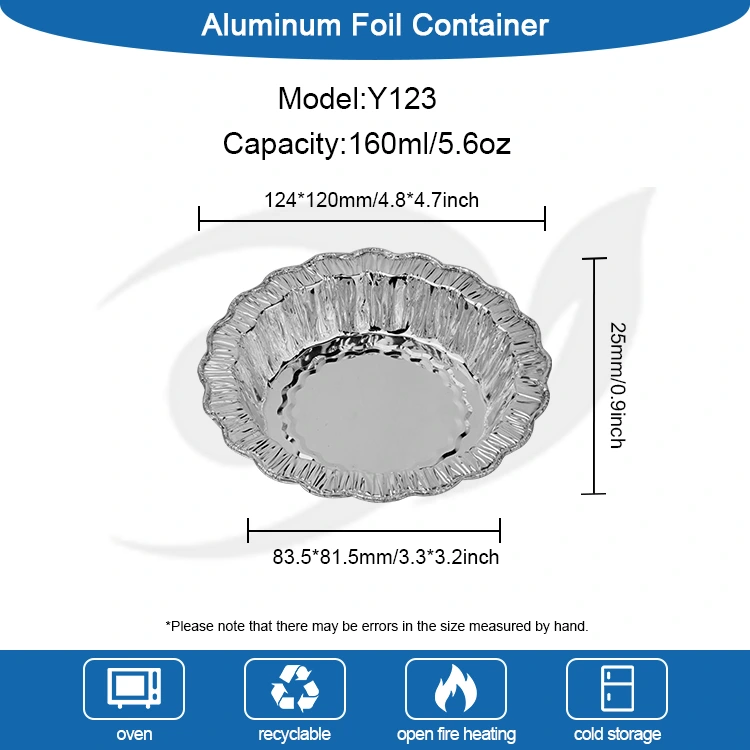Envases redondos de papel de aluminio plateado para pastel para hornear con encaje