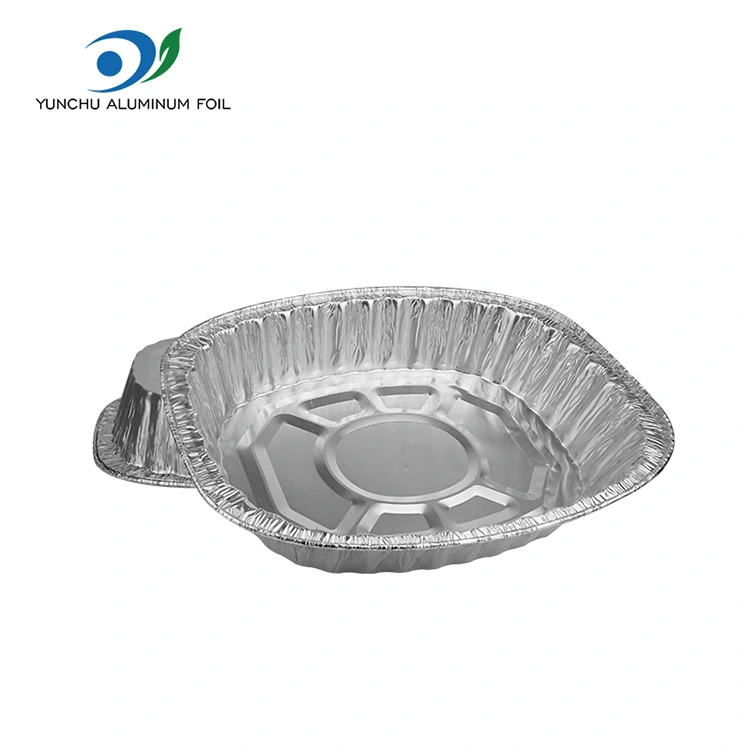 Recipientes de aluminio plateado de aluminio plateado de pollo a la parrilla de gran capacidad