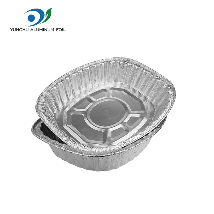 Recipientes de aluminio plateado de aluminio plateado de pollo a la parrilla de gran capacidad