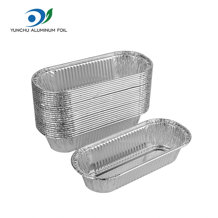 Recipientes de aluminio de aluminio para hornear a aire ovalado