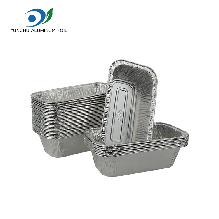 Freidora de aire rectangular para hornear contenedores de aluminio de aluminio