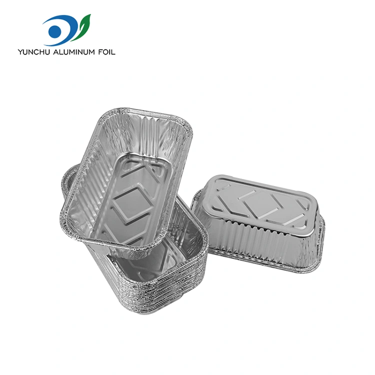 Contenedores de aluminio de aluminio plateado de la parrilla de aire rectangular