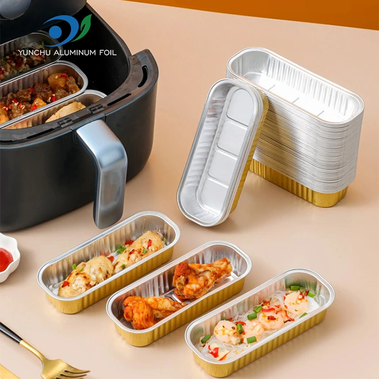 Recipientes de aluminio de aluminio para hornear rectangular para hornear