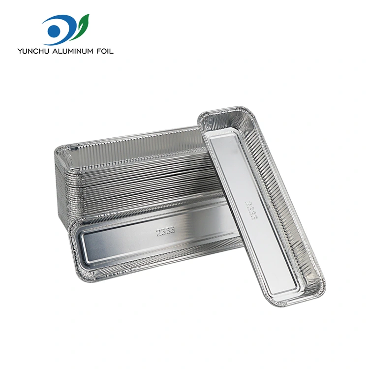 Contenedores de aluminio de aluminio plateado de aire de aire rectangular