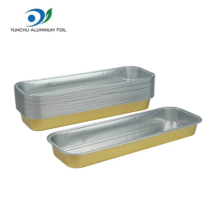 Contenedores de aluminio de aluminio de mazos de pan rectangular pan de pan