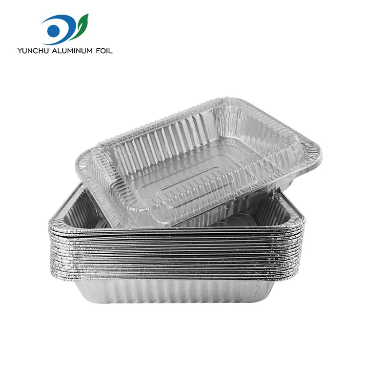 Takeaway Takeaway Placa de pavo plateado recipientes de aluminio de aluminio