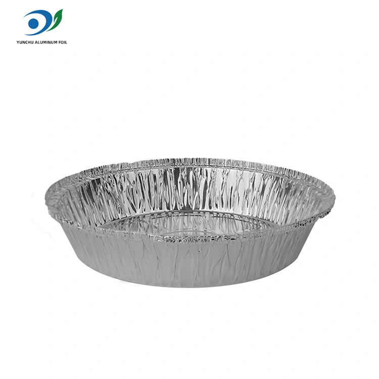 Freidora redonda Freidora de aluminio de aluminio plateado de plata