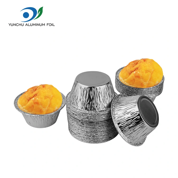 Take redondo pastel de horno plateado recipiente de alimentos de aluminio