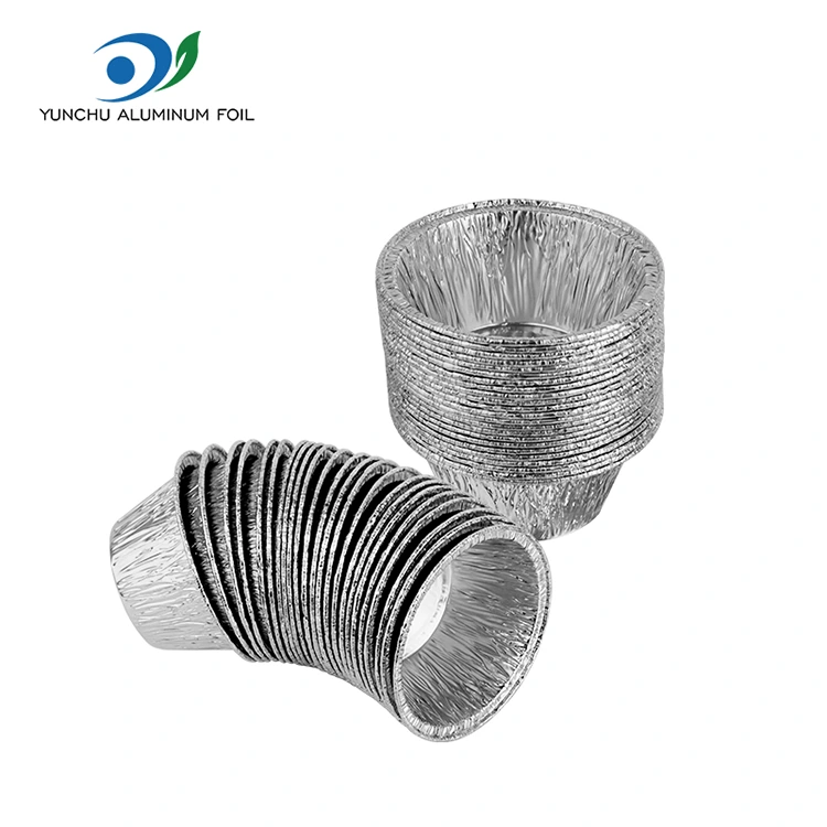 Take redondo pastel de horno plateado recipiente de alimentos de aluminio