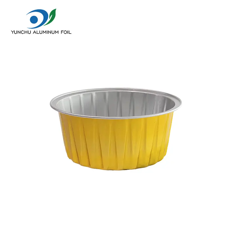 Tortas redondas horneadas recipientes de aluminio de muro de aluminio Tortas redondas horneadas recipientes de aluminio de muro de aluminio