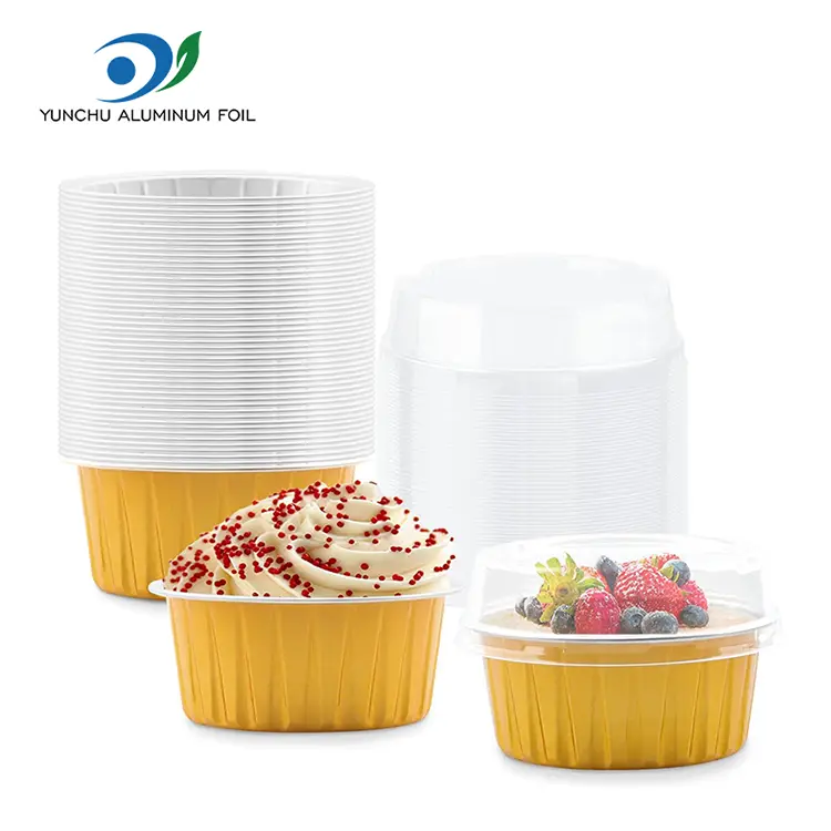 Tortas redondas horneadas recipientes de aluminio de muro de aluminio