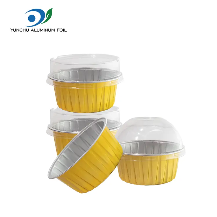 Tortas redondas horneadas recipientes de aluminio de muro de aluminio