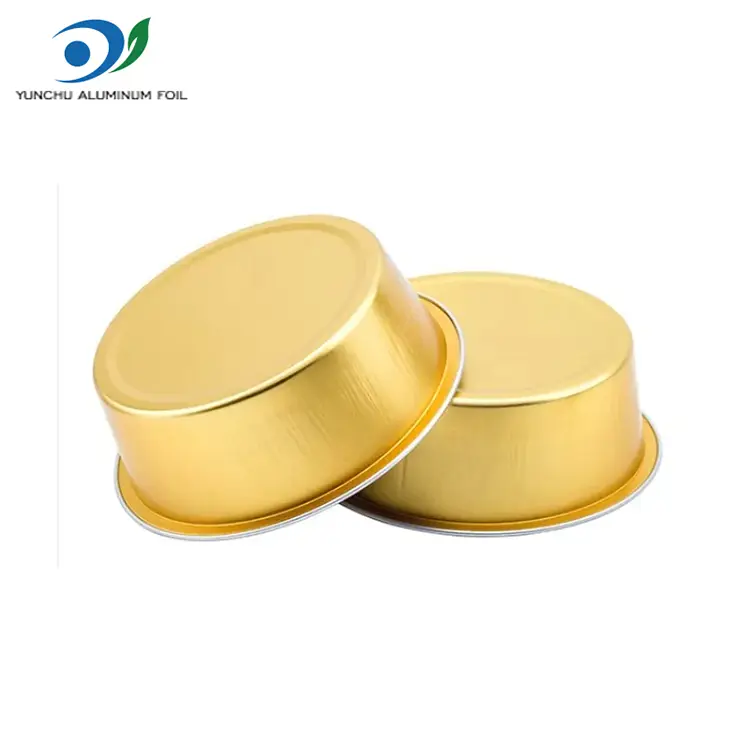 Recipientes de aluminio de aluminio para hornear de color redondo para hornear