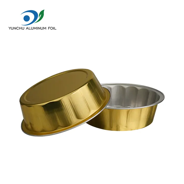 Contenedores resistentes de aluminio para hornear lisas para hornear