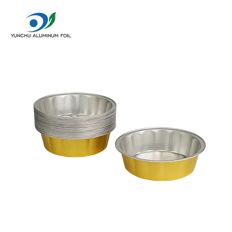 Contenedores resistentes de aluminio para hornear lisas para hornear