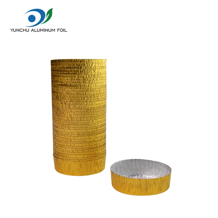 Envase de comida redondo pequeño del papel de aluminio de la hornada de plata Envase de comida redondo pequeño del papel de aluminio de la hornada de plata