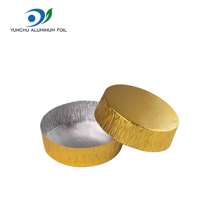 Envase de comida redondo pequeño del papel de aluminio de la hornada de plata