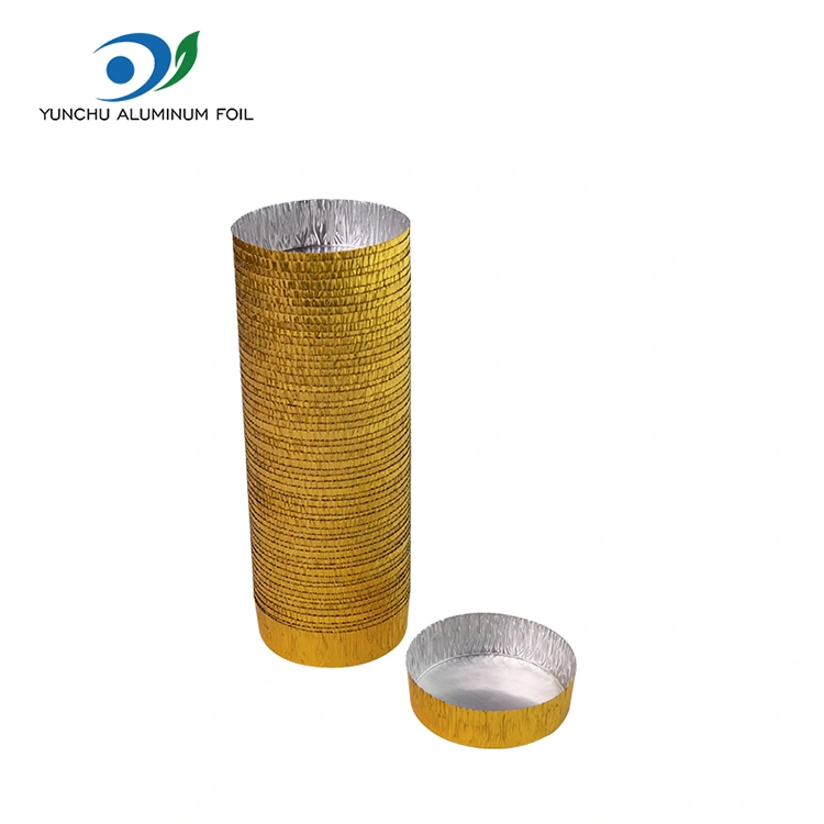 Envase de comida redondo pequeño del papel de aluminio de la hornada de plata