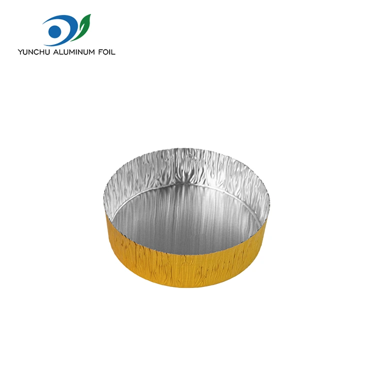 Envase de comida redondo pequeño del papel de aluminio de la hornada de plata
