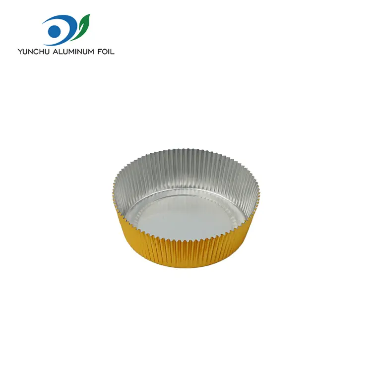 Recipiente de alimentos de aluminio de aluminio plateado de plataforma pequeña para hornear