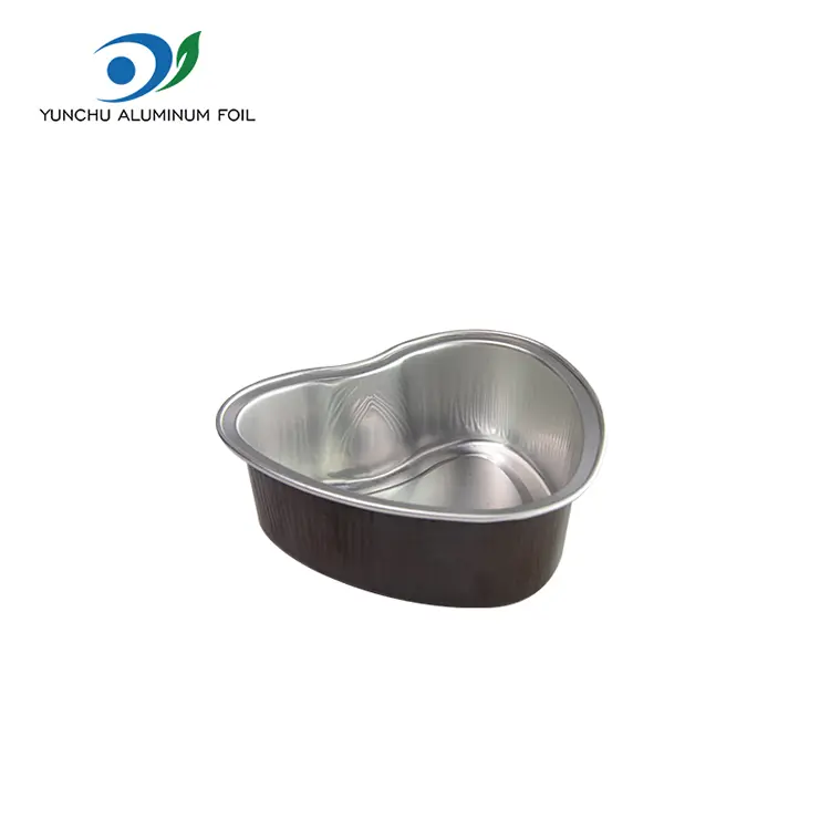 Contenedores de aluminio de aluminio lisos con forma de calor de forma especial