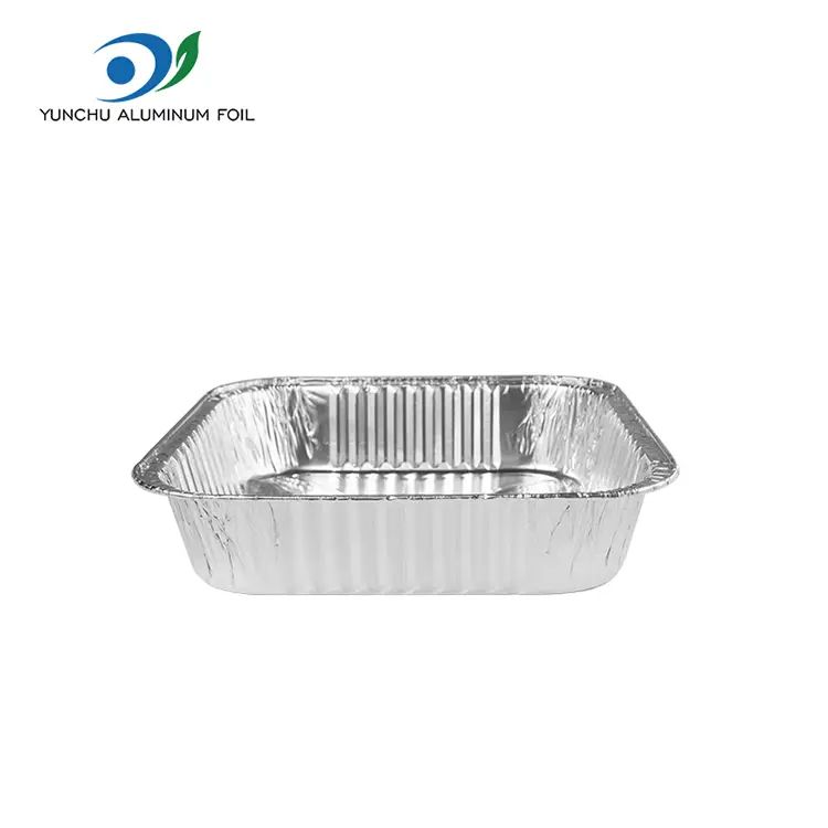 Envases para llevar cuadrados del papel de aluminio para el acondicionamiento de los alimentos y el abastecimiento Envases para llevar cuadrados del papel de aluminio para el acondicionamiento de los alimentos y el abastecimiento
