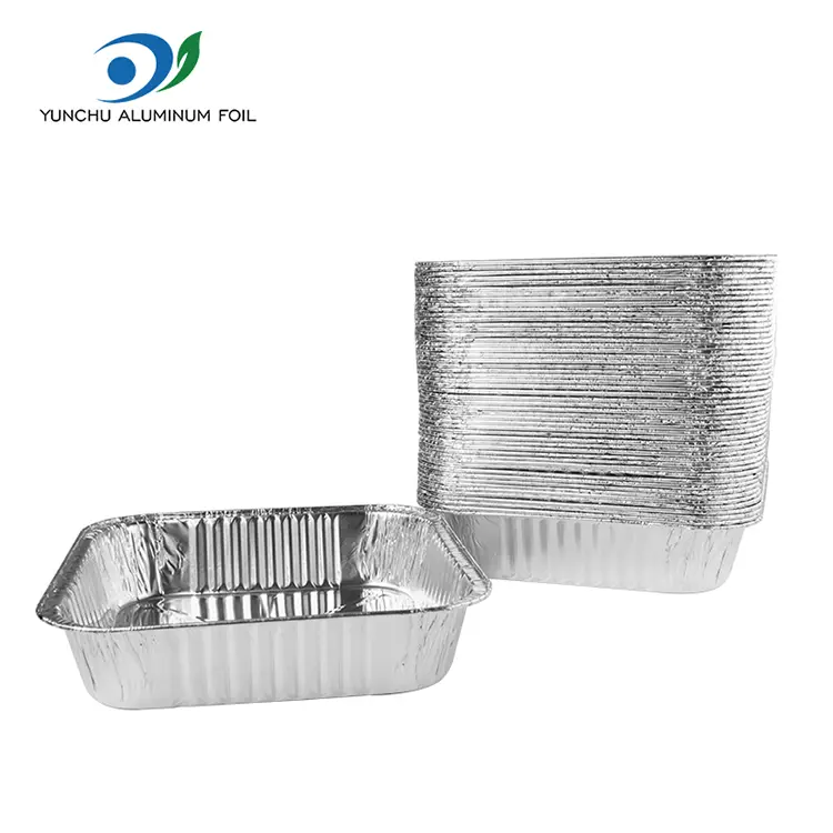 Envases para llevar cuadrados del papel de aluminio para el acondicionamiento de los alimentos y el abastecimiento