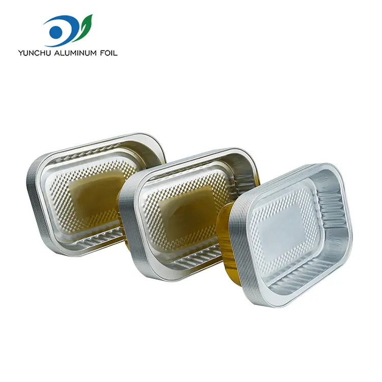 Contenedores de aluminio de aluminio de comida para llevar cuadrado